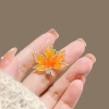 The "Little Maple Leaf" brooch is a high-end women's retro corsage, with a neckline anti-exposure clasp to secure clothes and pins, exuding a sense of sophistication as an accessory Application Scenario