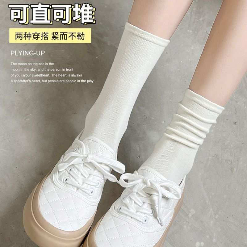 Sock street stall one-piece delivery, Zhuji spring and summer socks, women's pile socks, white postpartum socks, Japanese boneless socks, calf socks, women's mid-calf socks wholesale one-piece delivery Application Scenario