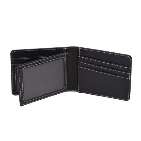 Men's classic multi-slot short wallet custom carbon fiber wallet solid color large capacity PU loose change wallet Men's classic multi-slot short wallet custom carbon fiber wallet solid color large capacity PU loose change wallet