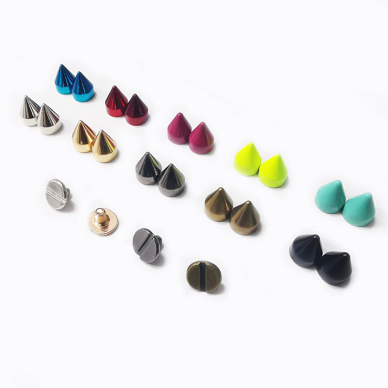 Customized processing of various styles of conical pointed rivets, trendy bag decoration hardware accessories Specification image