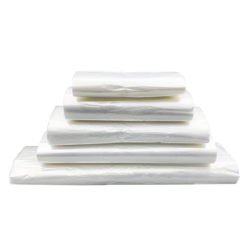 Portable supermarket shopping transparent plastic bags, small white bags, disposable convenience food takeout packaging bags, catering Item Picture