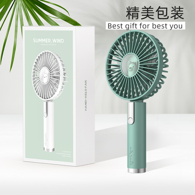 usb rechargeable portable mini creative cute bear small electric fan Item Picture