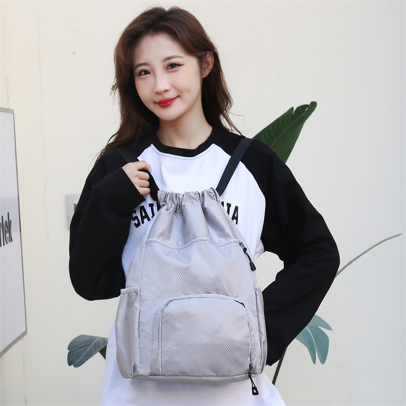 Bundle Storage Bag Large Capacity Sports Draw Rope Multi-Functional Basketball Bag Dry Wet Separation Swimming Bag Travel Backpack details Picture