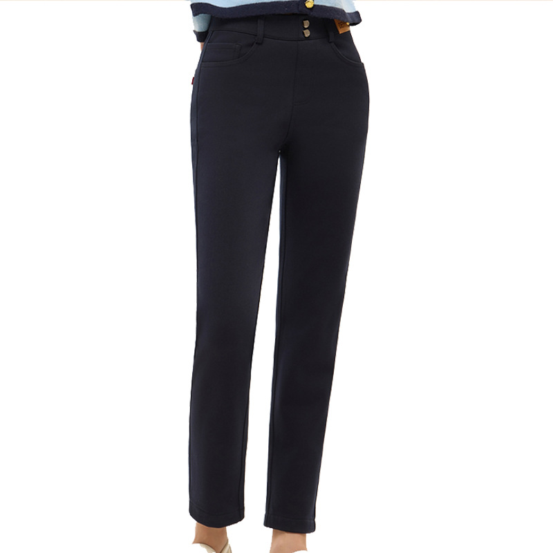 New fitted high-waisted 9-inch jeans, narrow straight-leg stretch jeans Item Picture