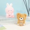 Cute elephant plush toy pendant, children's cartoon rabbit, bear, duckling doll, keychain hanging decoration details Picture