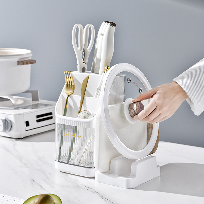 Multi-functional kitchen storage rack, chopstick holder, countertop, cutting board rack, knife storage rack, pot lid rack, cutting board rack 筷笼