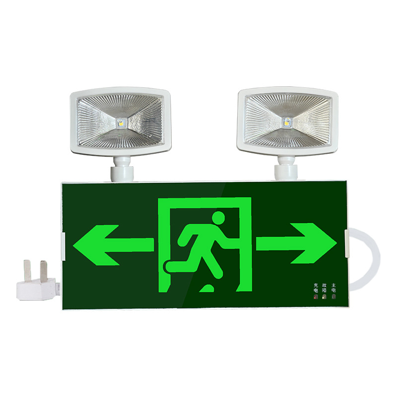 Fire emergency lights, safety exit indicator lights, evacuation signs, multi-functional two-in-one ultra-bright emergency lighting fixtures Item Picture