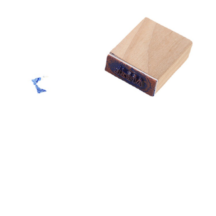 Wholesale of retro and simple digital English teaching children's toy stamps in wooden boxes Item Picture
