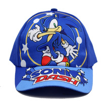 Cross border Hedgehog Sonic printed kids baseball cap anime cartoon Sonic Kid Sun Shield Cap tide