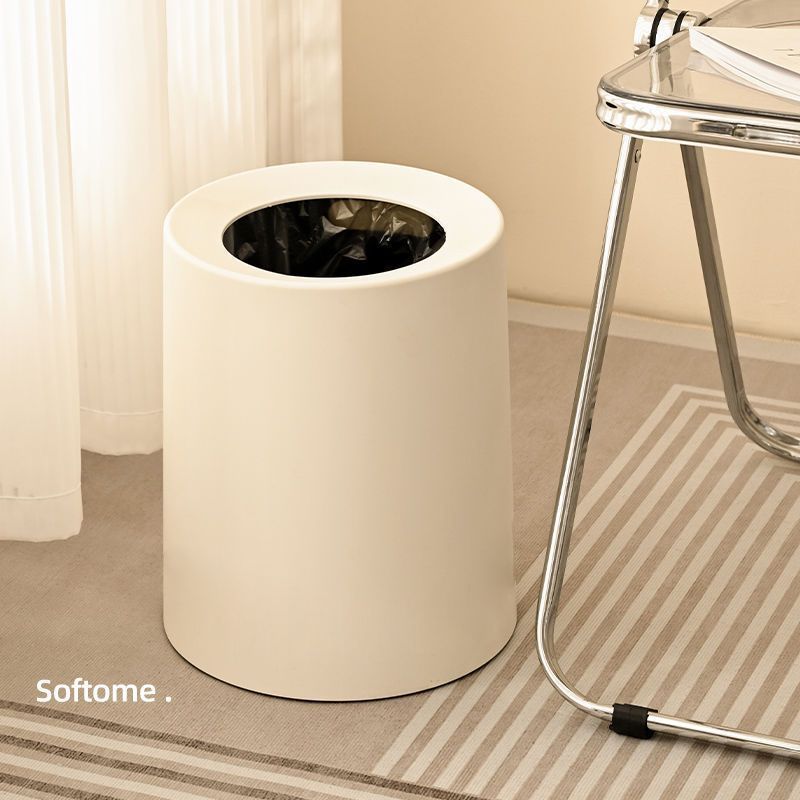 Nordic Trash Can Double Floor Household Simple Living Room Bedroom Kitchen Toilet Office Creative Toilet Round Cylinder Specification drawing