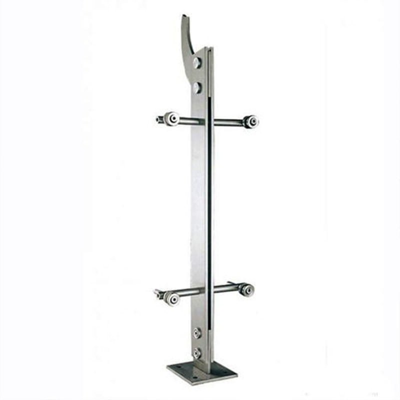 304 Stainless Steel Handrail Stair Post Shopping Mall Subway Rail Stainless Steel Post Glass Railing Post Application Scenario