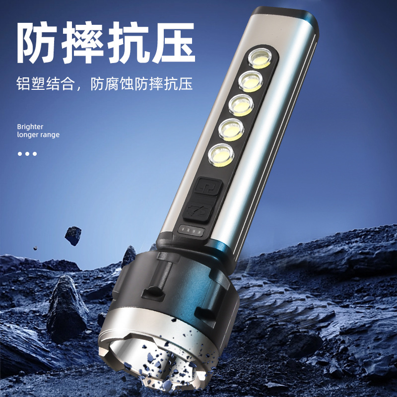 New high-intensity LED flashlight, COB floodlight, work light, USB charging, outdoor portable, home emergency adventure Application Scenario