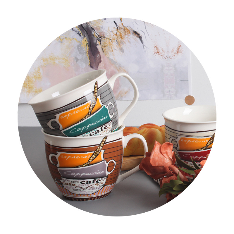 Manufacturers Directly Supply European Ceramic Coffee Mug Mug European Office Drinking Water Afternoon Tea Cup Creative Cup Item Picture