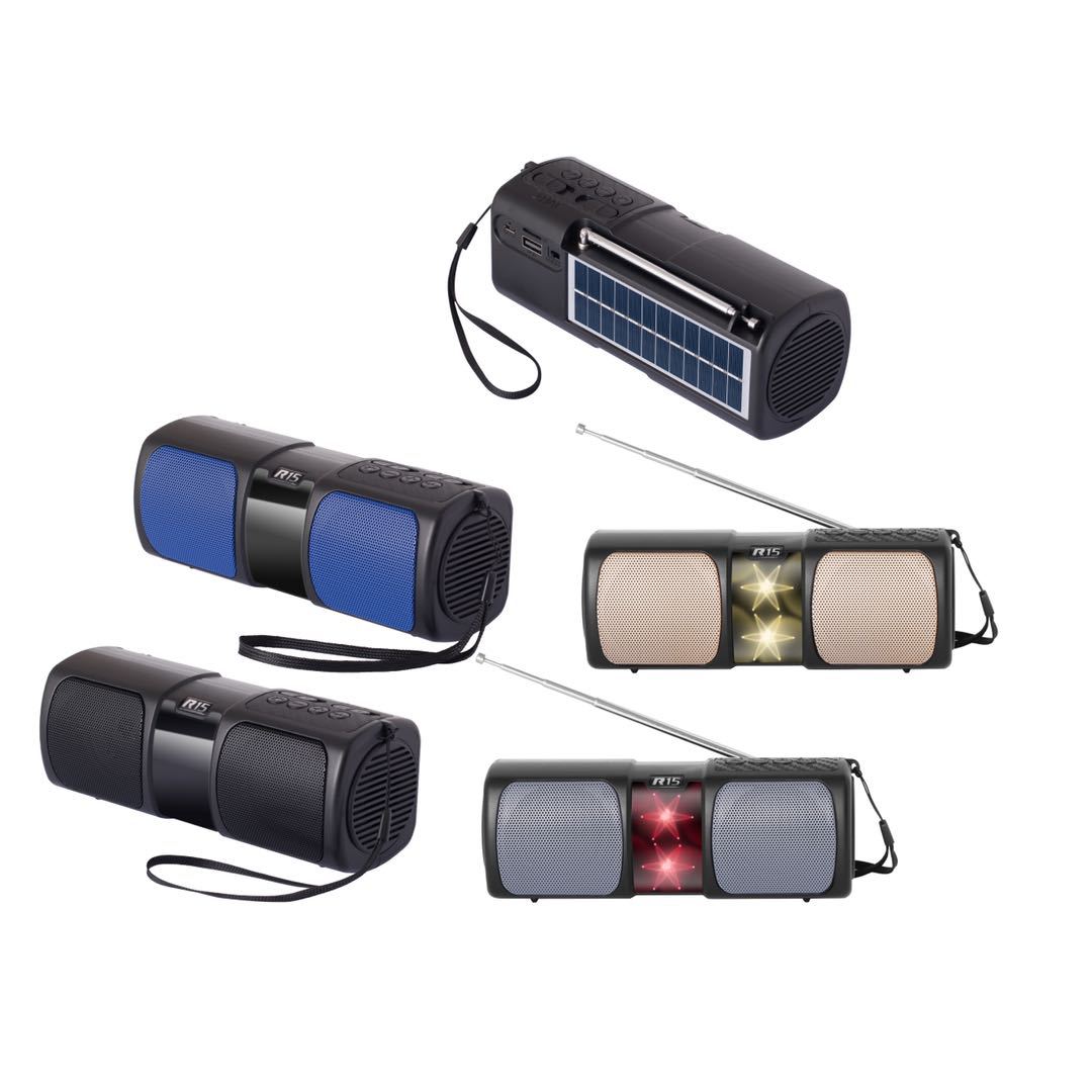 The 2022 new private model microphone Bluetooth speaker R15 dual-speaker radio is a best-selling Bluetooth speaker in Africa Application Scenario
