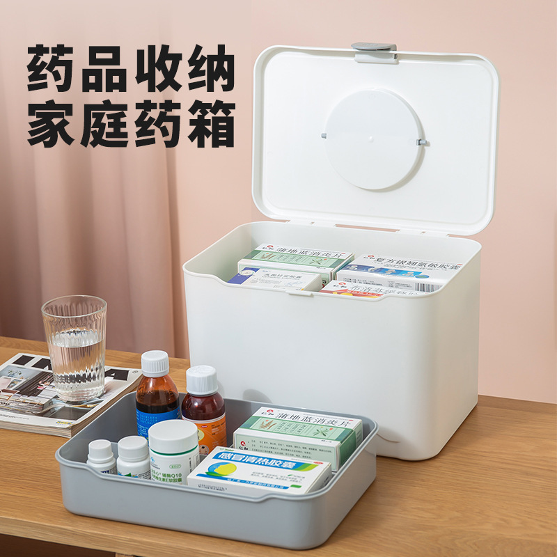 Household medicine box Household medicine storage Medical kit Emergency box Large-capacity emergency medicine box Medicine box