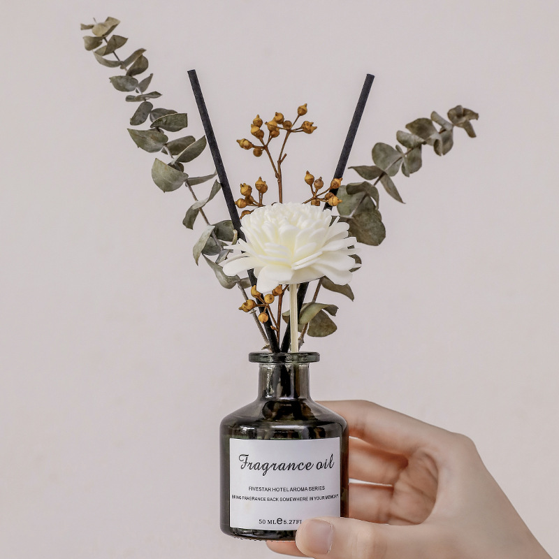 Green Plant Dried Flower Aromatherapy Hotel Home Living Room Small Fresh Flower Flower Arrangement Aromatherapy Decoration Without Fire Aromatherapy With Hand Gift details Picture