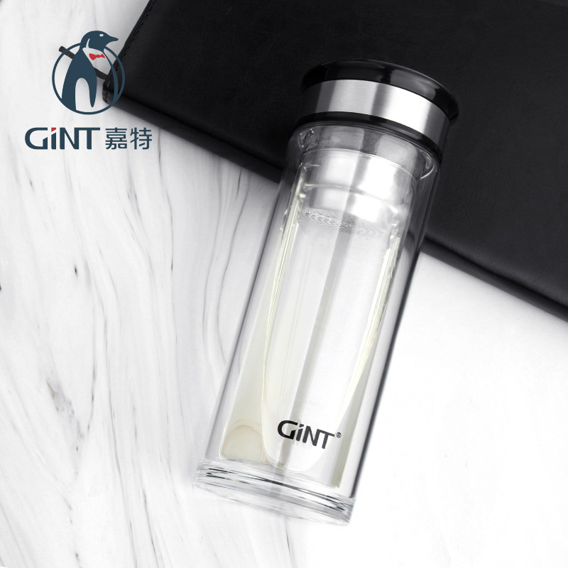 Gint Gatt Glass Double Layer Large Capacity Office Teacup Men And Women High-Grade Household High Borosilicate Water Cup details Picture