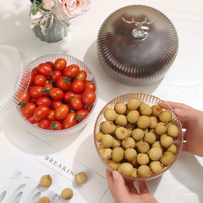 Manufacturers Directly Supply Light Luxury Fruit Tray Household 2022 Snack Box Fruit Tray Fruit Storage Box Living Room Table Fruit Tray Application Scenario