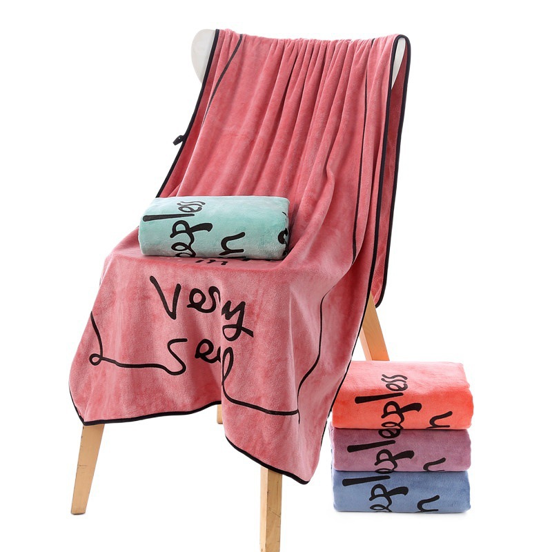 【LOVELY HOME】【 Hold Jia 】 Microfiber printed large bath towel Beach towel manufacturers wholesale adult thickened gifts soft absorbent embroidery logo Item Picture