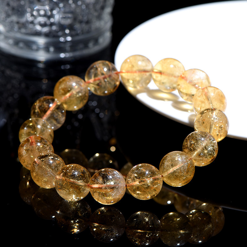 Jiuya Crystal Natural Yellow Asai Bracelet, Asai Stele Yellow Crystal, Asai Rainbow Crystal Bracelet wholesale Application Scenario