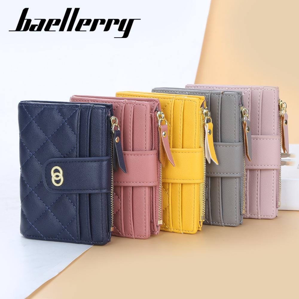 baellerry2021新款钱包女士短款韩版多卡位压花零钱包时尚小卡包详情图3
