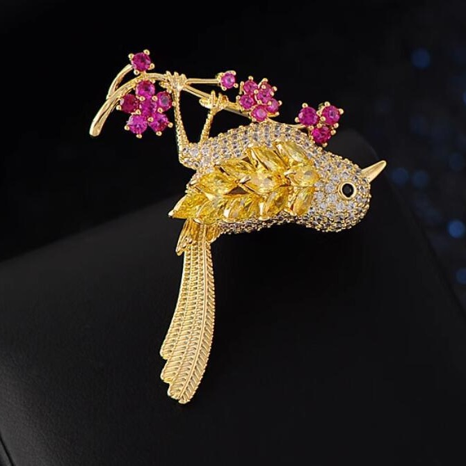 Chinese style luz extravagancia broches bellos urracas pájaros broches mujeres alto grado broches ropa delicada corsets accesorios Application Scenario