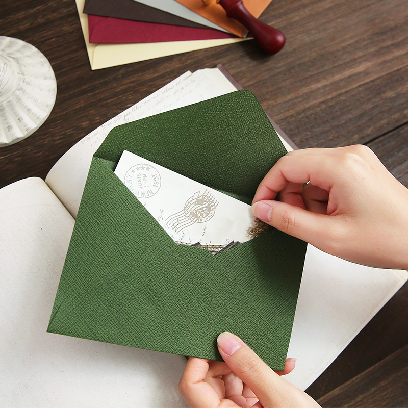Vintage High-Grade Flax Woven Envelope Lovers Express Holiday Gifts Postcard Greeting Card Letter Paper Receiving Stationery Wholesale Item Picture