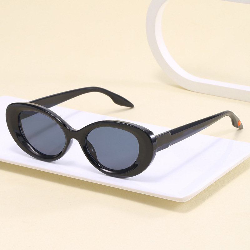欧美跨境 新款2302椭圆小框太阳镜 时尚潮流PC框太阳眼镜网红墨镜