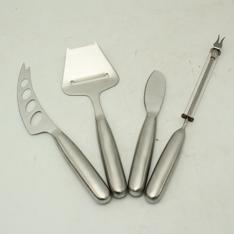 Amazon's best-selling stainless steel four-piece cheese set, cheese set, baking tools, non-stick cheese knife Specification image