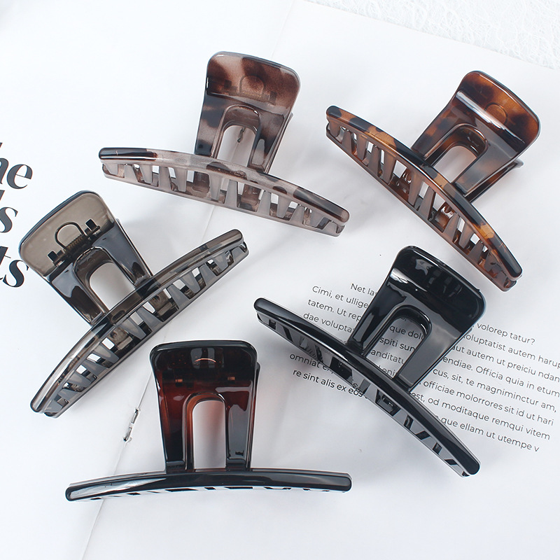 简约方形抓夹女高级感2024新款盘发发夹后脑勺发饰气质鲨鱼夹头饰