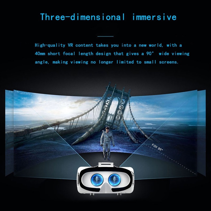 千幻魔镜3D眼镜VR盒子智能头戴式一体机虚拟现实数码耳机游戏观影 pic 3