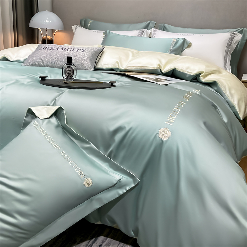 Show off Mercury Home Textile's all-cotton long-staple cotton brushed four-piece set, pure cotton bedding four-piece set for dormitories and hotels Application Scenario