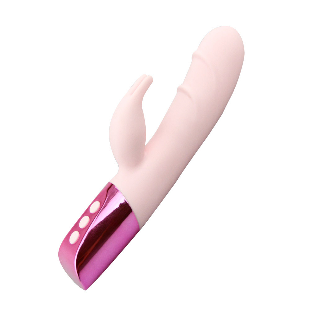 Rabbit double vibrator magnetic pulse silicone stick women massage masturbator adult toys sex toys Item Picture