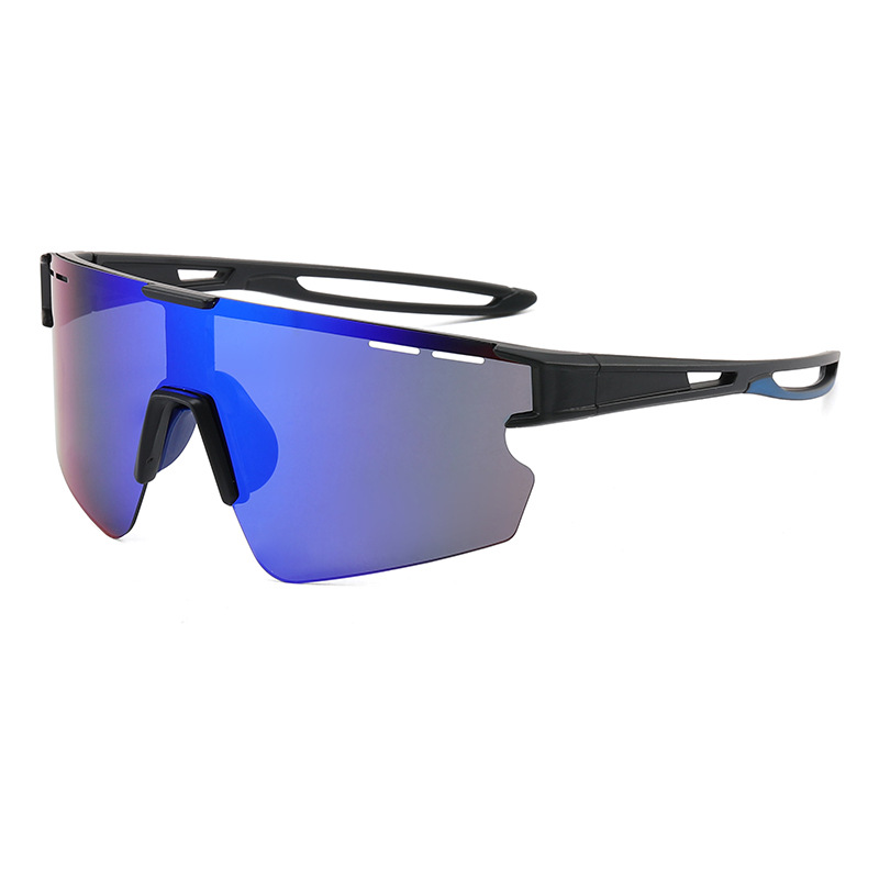 New cross-border UV-resistant sports glasses, men's and women's cycling sunglasses, one-piece dazzling and fashionable sunglasses