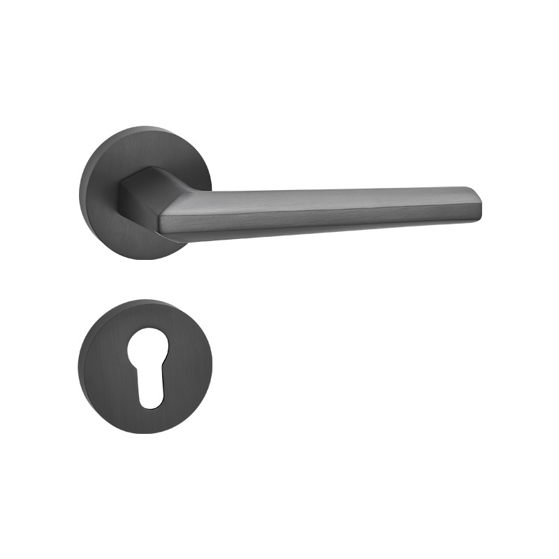 All Copper Matte Black Gray Indoor Light Luxury Separate Simple Bedroom Quiet Door American Handle Wood Door Lock Accessories Item Picture
