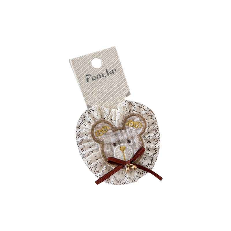 Spring 2025 New heart-shaped candy lace hair tie, children's leather band, sweet and versatile ponytail hair tie Item Picture