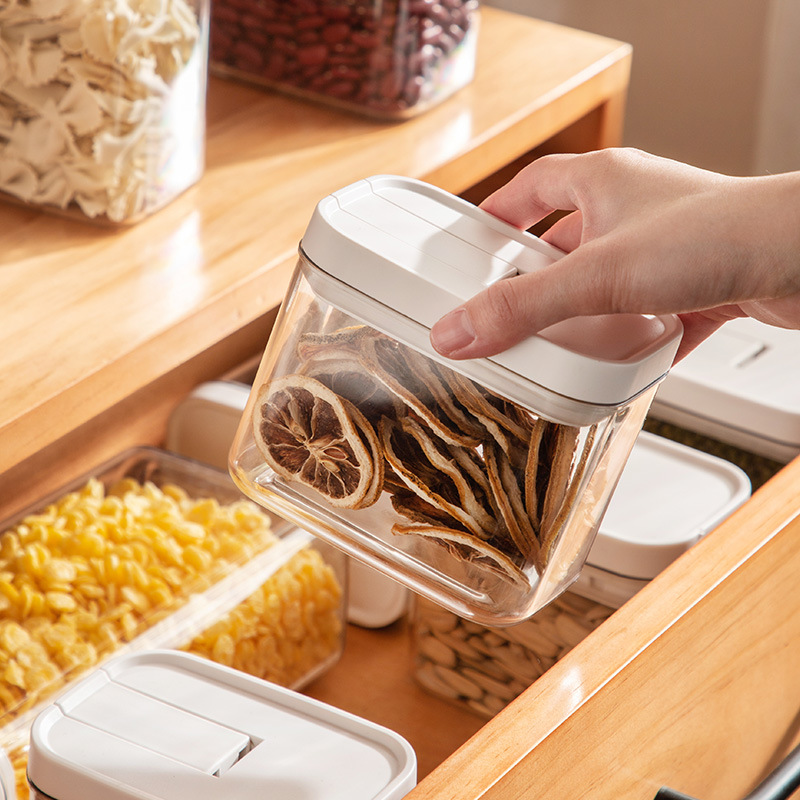 密封罐锁扣塑料食品级家用厨房五谷杂粮干果透明收纳盒大容量防潮