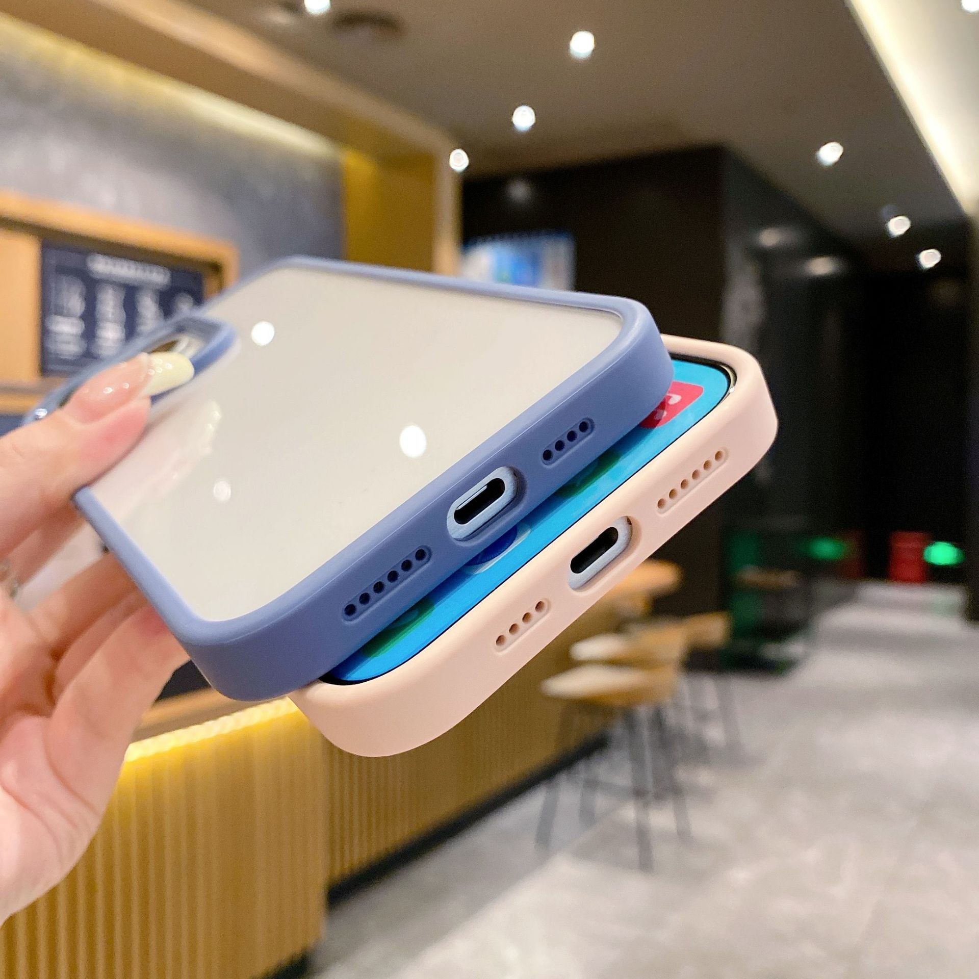 أبل 16 غلاف يدوي مختصر بألوان الحلوى ينطبق على الدرع الذهبي من طراز IPone15 الذي مقاوم للكسر 14بروماكس details Picture