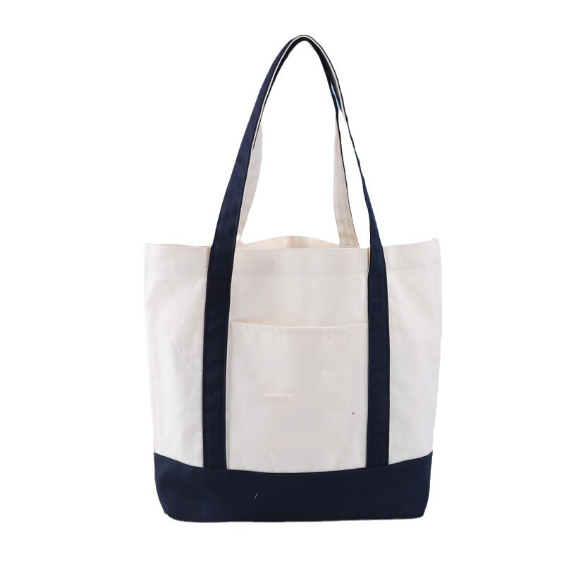 Custom Large Capacity Diagonal Diy Canvas Bag Shopping Bag Logo Cotton Student Carry-On Cotton Bag Item Picture