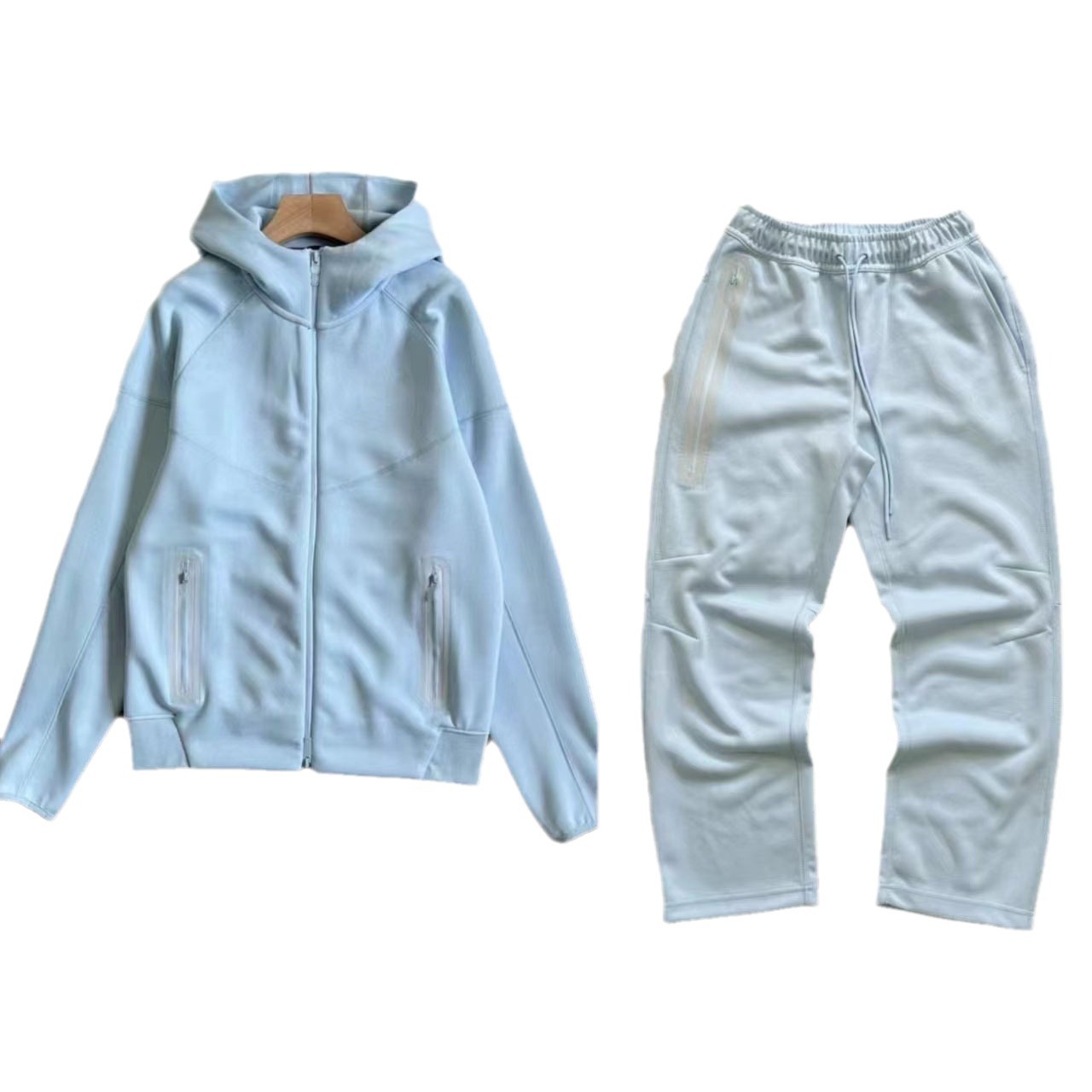 24 Spring and Autumn Technology Casual Sports hooded Jacket Casual Pants Coat Set Item Picture