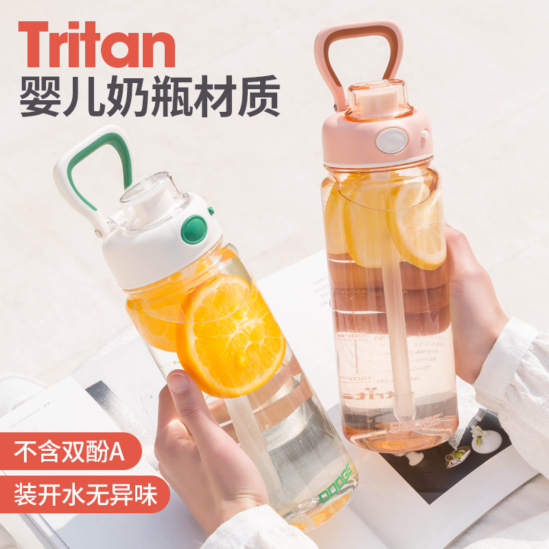 新款希乐道奇水杯便携男女学生吸管杯塑料杯儿童运动水壶喝水杯子
