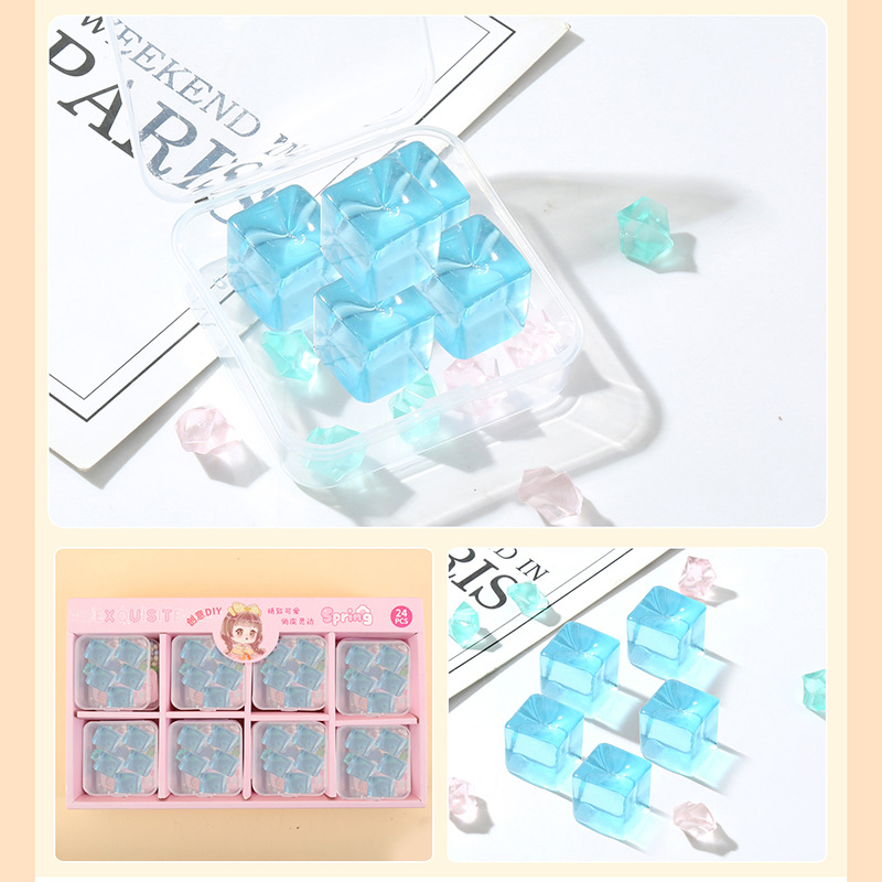 Little Red Book The Same Ice Cube Knead Music Transparent Flash Powder Cat Claw Decompression Sticky Music Stress Relief Creative Small Toy details Picture