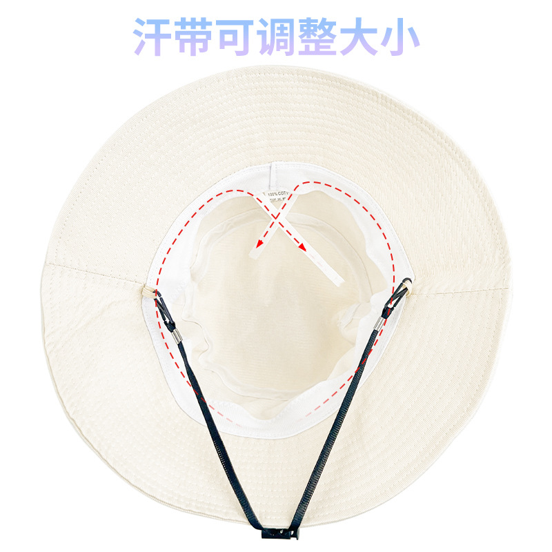 Summer Cotton Big Head Around Fisherman Hat Female Face Small Face Mask Uv Sunscreen Hat Big Brim Shade Hat Application Scenario