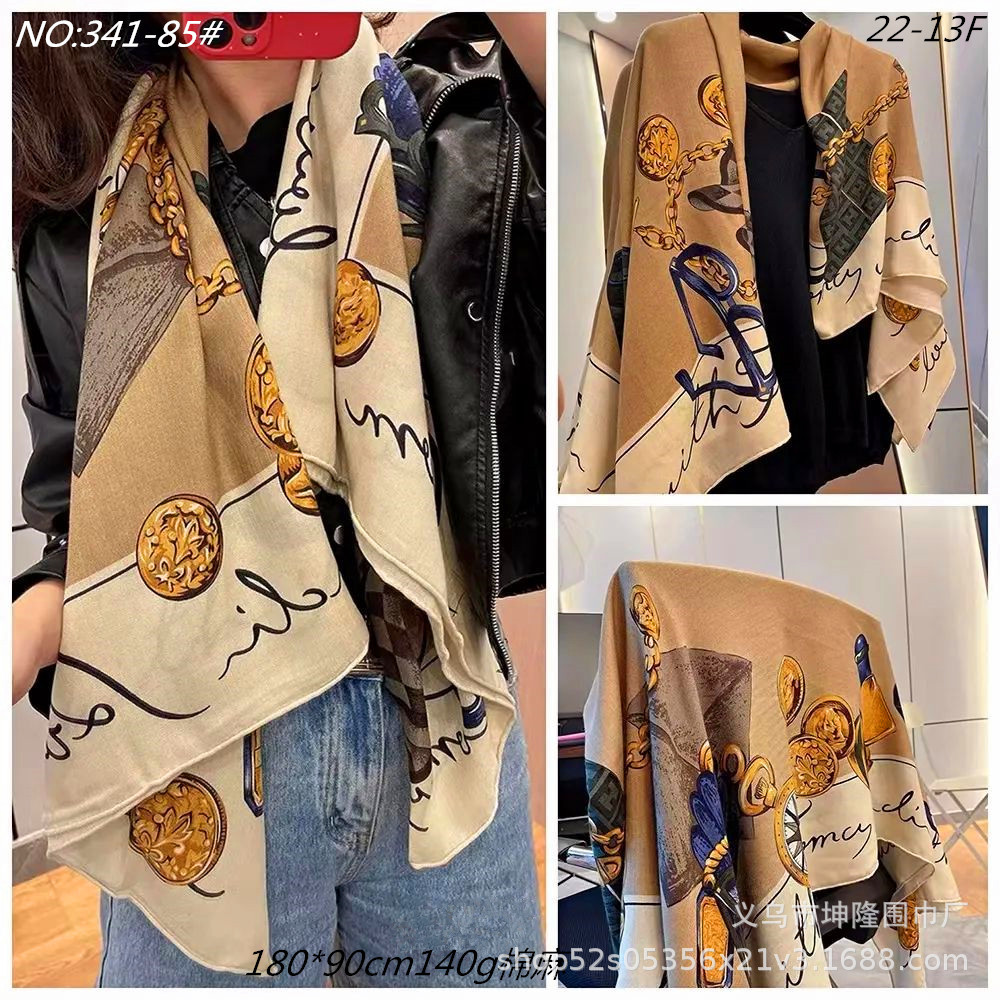 National Style Europe And The United States Popular Network Luo Explosion Cotton And Linen Printed Shawl Scarf Scarf Manufacturers Direct Sales Application Scenario
