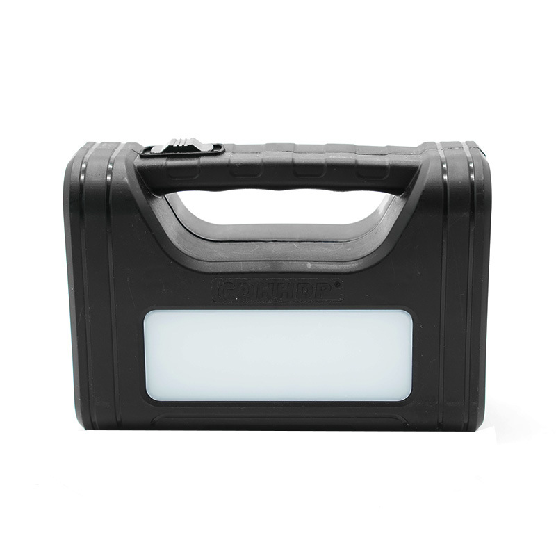 Patrol portable rechargeable led searchlight, outdoor rainproof strong flashlight, solar-powered portable lamp details Picture