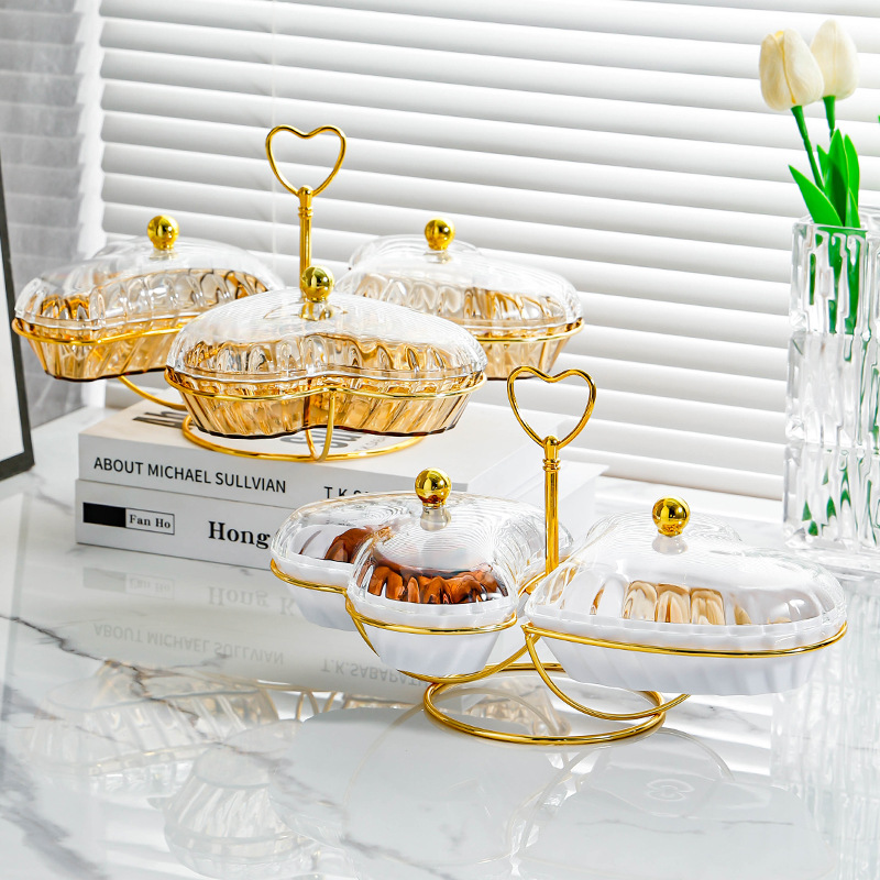 Love Fruit Tray Home Living Room Dried Fruit Platter Snacks Placed Candy Plate Snack Plate Bowl Light Luxury Dried Fruit Box Specification drawing