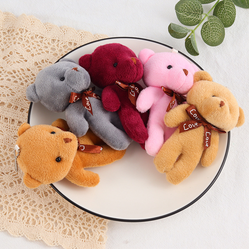 Teddy Conjoined Bear Doll Bear Pendant Plush Toy Key Chain Children's Gift Manufacturers Spot Wholesale details Picture