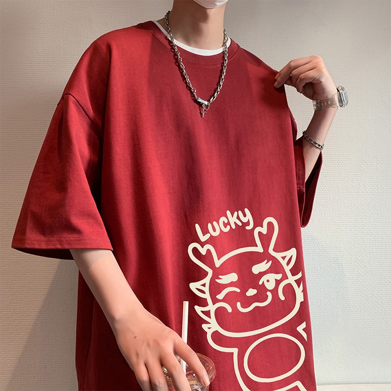 t恤男士短袖潮流/T恤/衣服男士短袖潮流/短袖/服装白底实物图