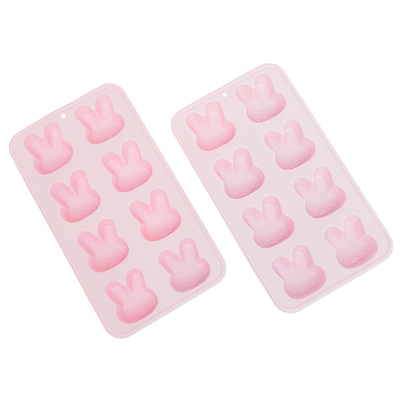 Pot Cake Rabbit Mold Silicone Jelly Pudding Cookies Cartoon White Rabbit Custard Mousse Silicone Auxiliary Food Grinder Item Picture