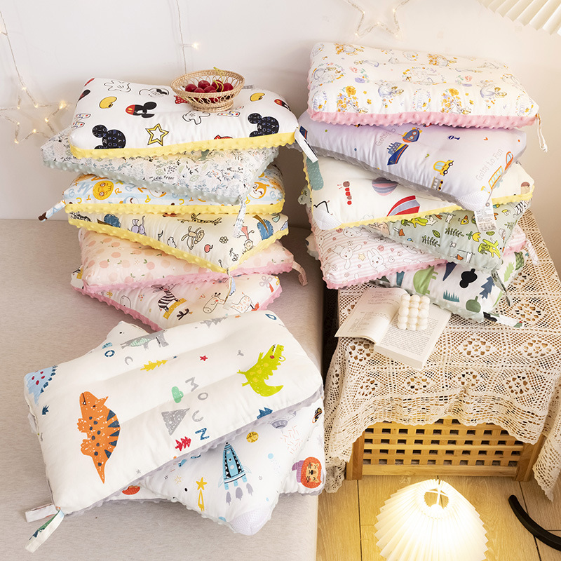 Wholesale of all-cotton cartoon children's pillow cores, baby bean pillow cores, washable kindergarten children's and adult pillows Application Scenario